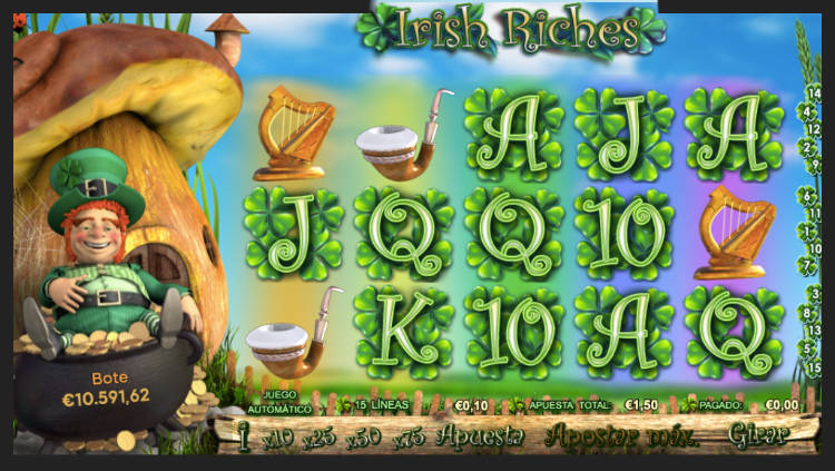 Tragaperras Online de 888 Casino Irish Riches