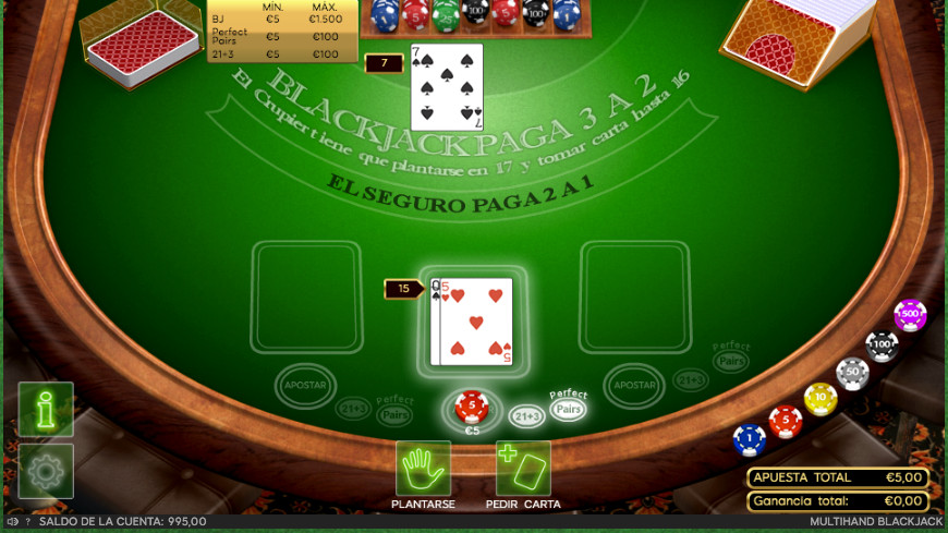 cómo usar una tabla blackjack